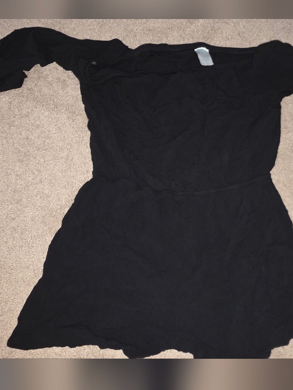 Kona Sol Black Off-Shoulder Romper with Elastic Waist